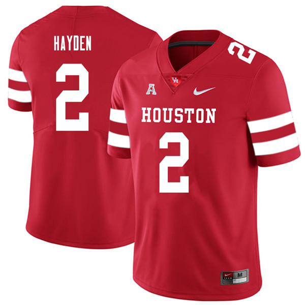 2018 Men #2 D.J. Hayden Houston Cougars College Football Jerseys Sale-Red